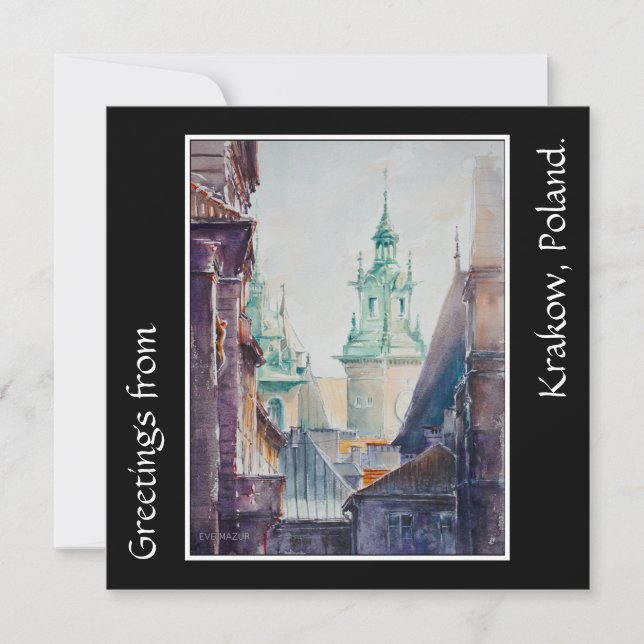 EVE Painted Krakow, Poland Old Town                Card (Front)