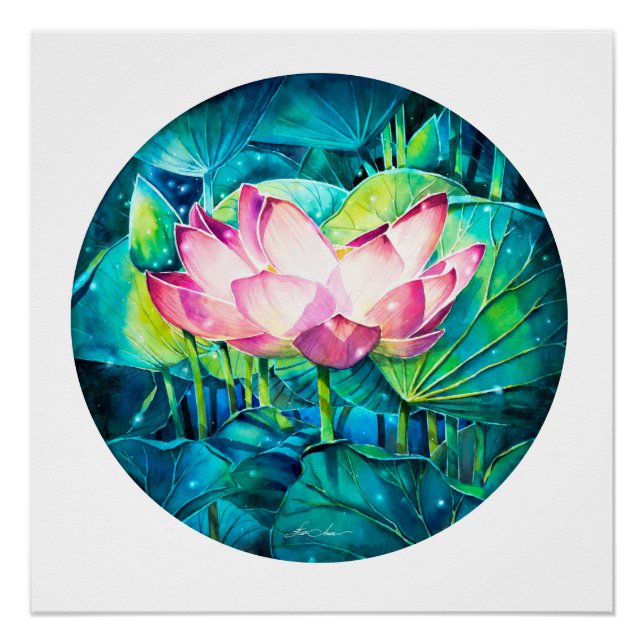 EVE Painted Lotus Flower poster (Front)