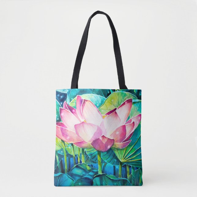  EVE Painted Lotus Flower    Tote Bag (Front)