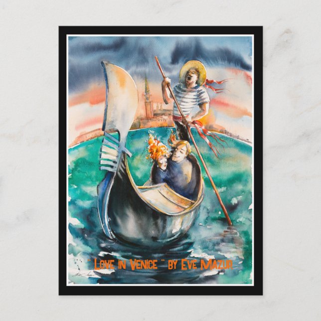 EVE Painted Love in Venice, Italy   Postcard (Front)