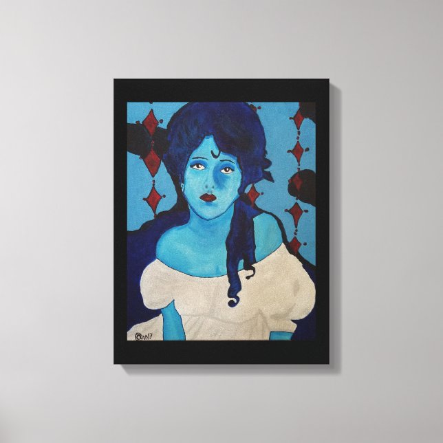 Evelyn Blue Canvas Print (Front)