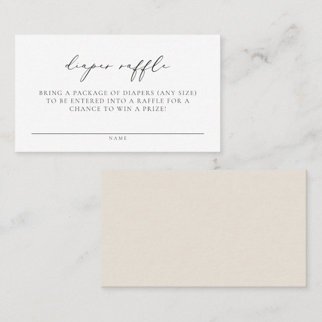 EVELYN Calligraphy Place Card (Front/Back)