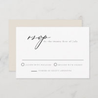 EVELYN Elegant Calligraphy Script Modern RSVP Card