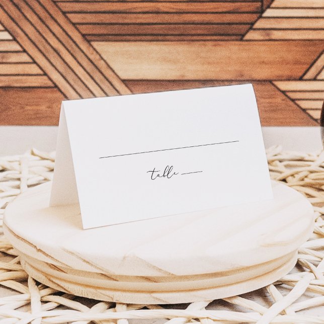 EVELYN Elegant Calligraphy Script Table Place Card (Creator Uploaded)