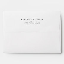 EVELYN Elegant Minimalist Wedding Return Address