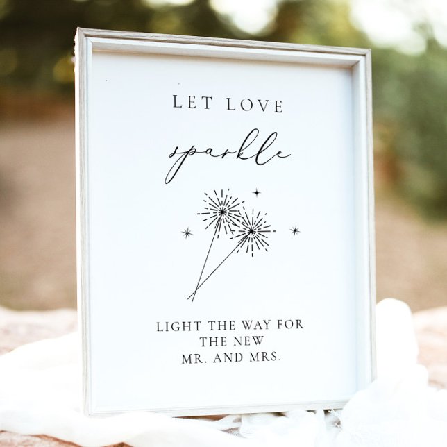EVELYN Elegant Wedding Sparkler Send Off Poster (Creator Uploaded)
