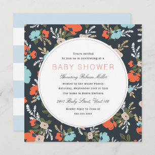 Evelyn Floral Baby Shower Invitation
