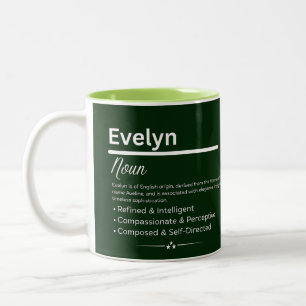 Evelyn Personalized Girl Name Meaning Coffee Mug