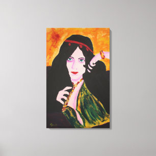 Evelyn Plays Canvas Print