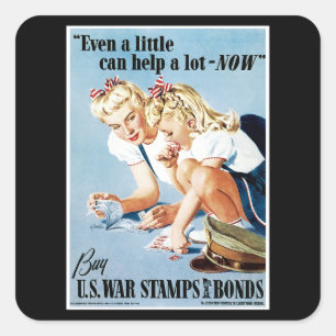 Even a Little Can Help Alot-NOW Square Sticker