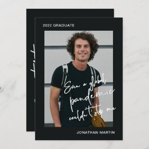 Even a Pandemic One Photo Graduation Party Invitation