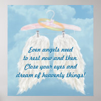 Even angels need to rest now and then.