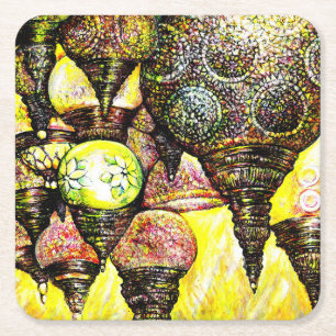 Even Bigger Idea of Colour Square Paper Coaster