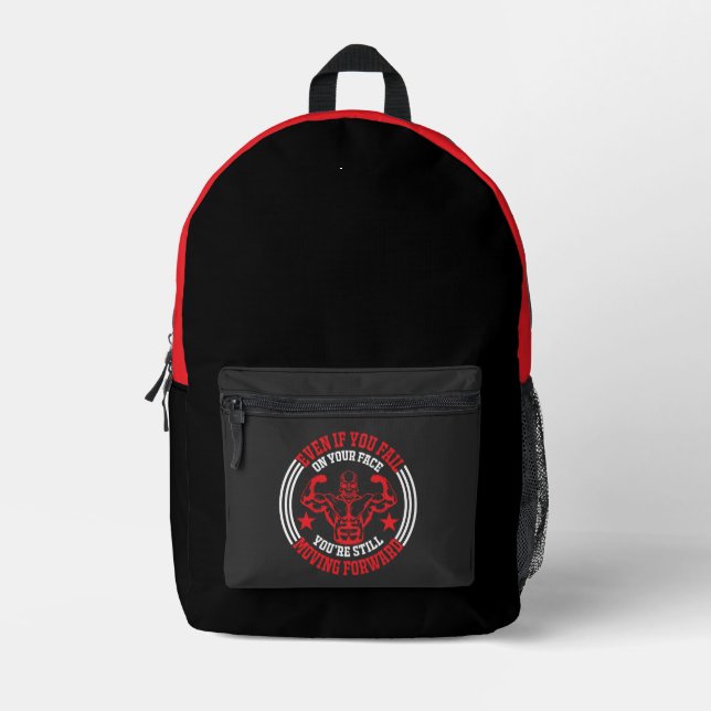 Even If You Fail On Your Face Gym  Printed Backpack (Front)