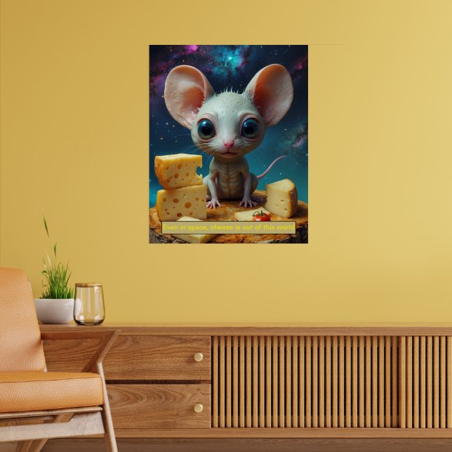 Even in space, cheese is out of this world poster (Living Room 2)