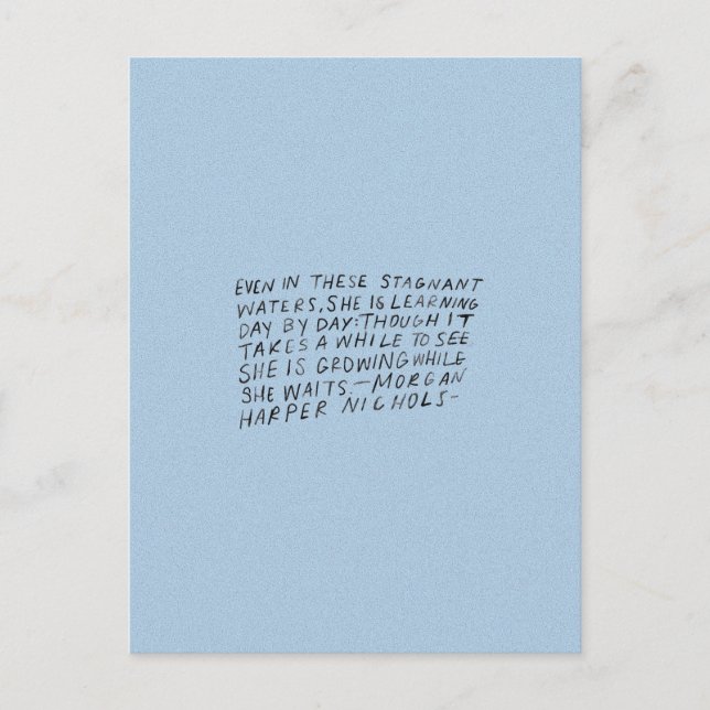 Even in these stagnant waters postcard (Front)