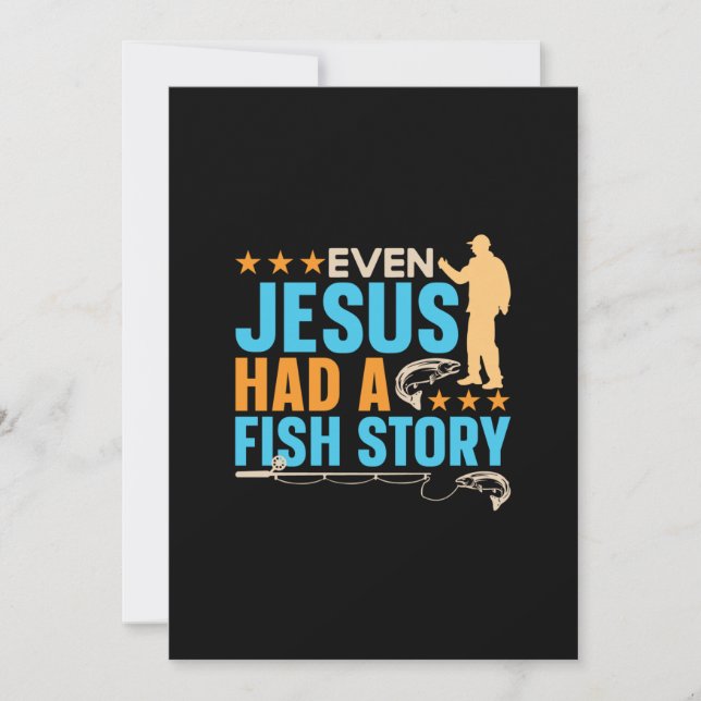 Even Jesus Had A Fish Story Fishing Save The Date (Front)