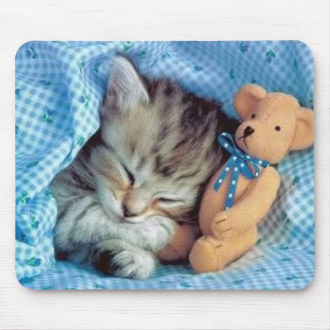 Even Kittens Love Teddybears Mouse Mat (Front)
