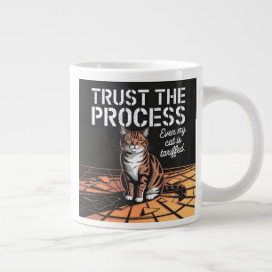 Even My Cat Questions Your Process Large Coffee Mug