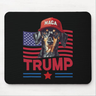 Even My Dog Loves Trump Funny Dachshund Mega Hat Mouse Mat