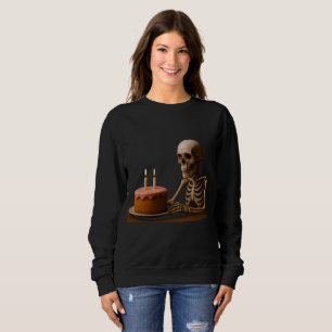 Even Skeletons Deserve a Birthday Slice Sweatshirt