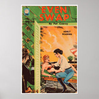 Even Swap - Original 1965 Lesbian Romance Novel Poster