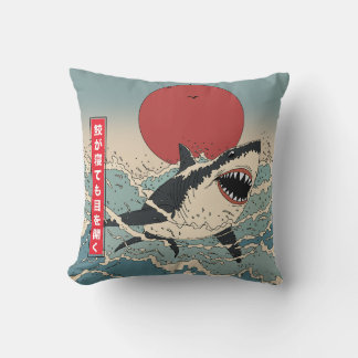 Even when a shark sleeps it keeps its eyes open cushion