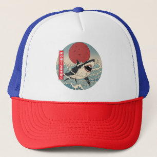 Even when a shark sleeps it keeps its eyes open trucker hat