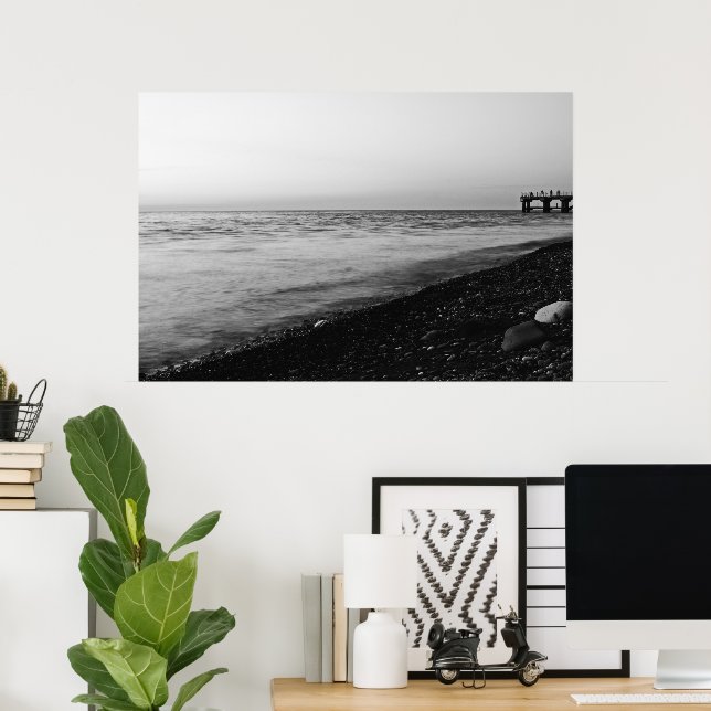 Evening at beach poster (Home Office)