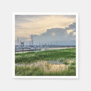 Evening At Charleston Harbor Napkin