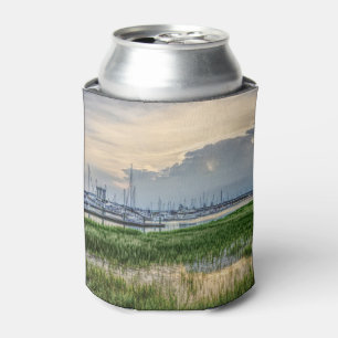 Evening At Charleston Harbour Can Cooler