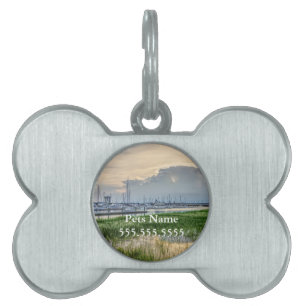Evening At Charleston Harbour Pet ID Tag