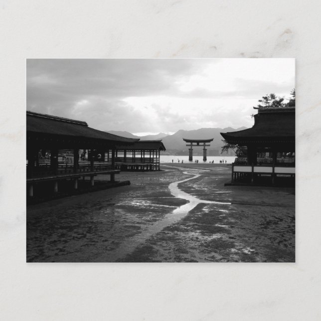 Evening at Itsukushima Shrine Postcard (Front)
