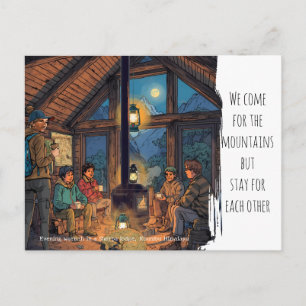 Evening at Sherpa Lodge Mt. Everest Region Holiday Postcard