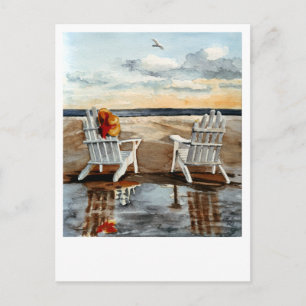 Evening at the Beach Postcard