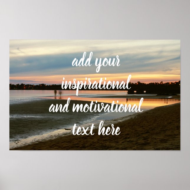 Evening at the beach poster (Front)