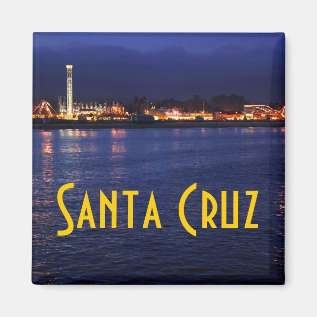 Evening at the Santa Cruz Boardwalk Magnet (Front)