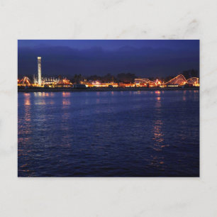 Evening at the Santa Cruz Boardwalk Postcard
