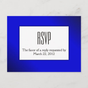 Evening Blue RSVP with Entree Choices Invitation Postcard