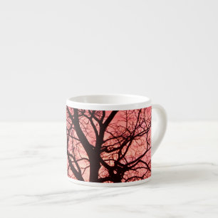 Evening Blush Tree Silhouette Espresso Cup