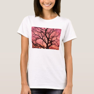 Evening Blush Tree Silhouette T-Shirt