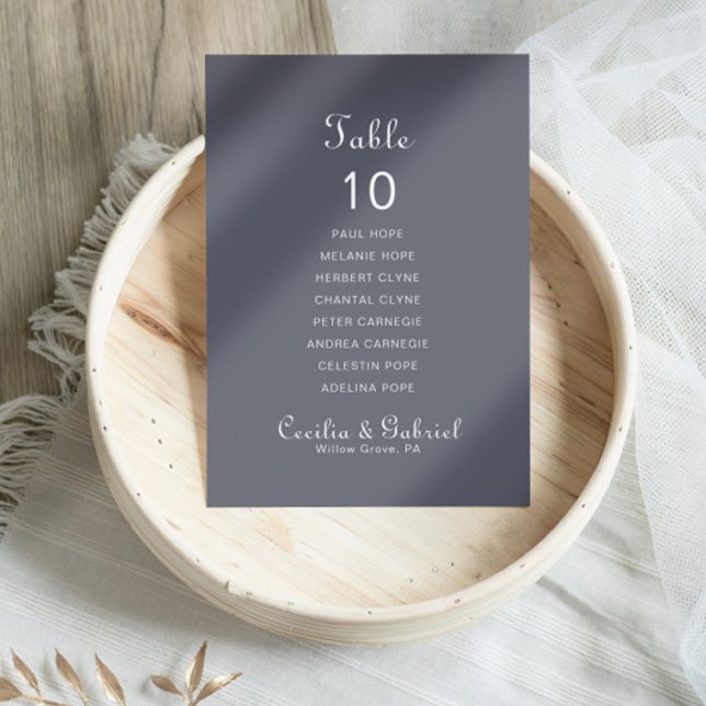 Evening Boho Wedding Table 10 Seating Chart Card (Creator Uploaded)