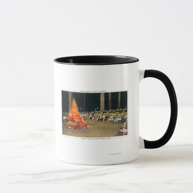 Evening Bonfire at Giant Forest Lodge Mug (Right)