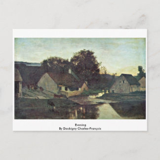 Evening By Daubigny Charles-François Postcard
