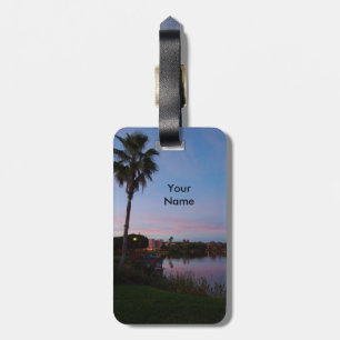 Evening By The Palm Tree Luggage Tag