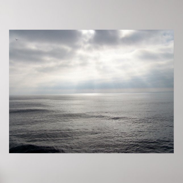 Evening Calm Seascape Photograph Cornwall Poster (Front)