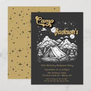 Evening Camping Woodland Birthday Party Invitation