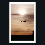 Evening Cessna 182 Poster<br><div class="desc">A Cessna 182 departs a local airport during an early summer evening with a beautifuly background.</div>