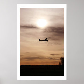 Evening Cessna 182 Poster