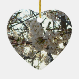 Evening Cherry Blossoms II Spring Sunset Ceramic Tree Decoration